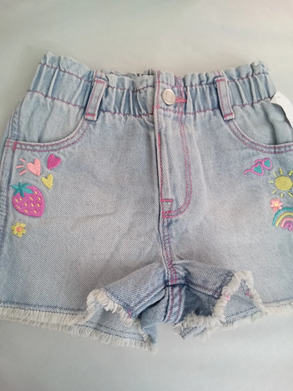 GAP Baby Girls Embroidered Denim Shorts Size 3Y NWT